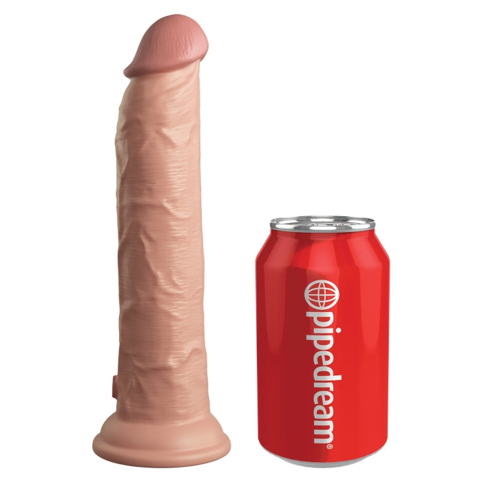 KING COCK ELITE 9" VIBE SIL DUAL DENSITY COCK W/REMOTE - LIGHT