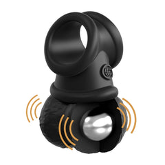 KING COCK ELITE VIBE SILICONE BALLS - BLACK