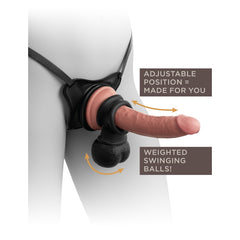 KING COCK ELITE SWINGING SILICONE BALLS - BLACK