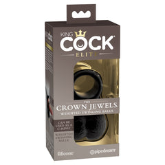 KING COCK ELITE SWINGING SILICONE BALLS - BLACK