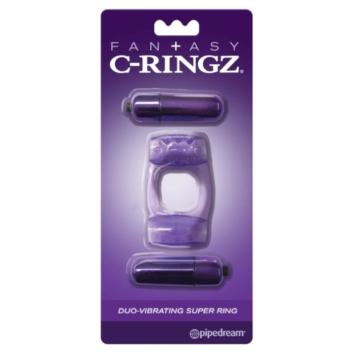FANTASY C-RINGZ DUO VIBRATING SUPER RING - PURPLE