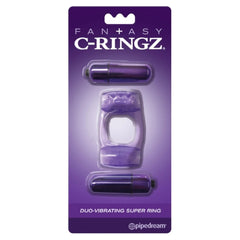 FANTASY C-RINGZ DUO VIBRATING SUPER RING - PURPLE