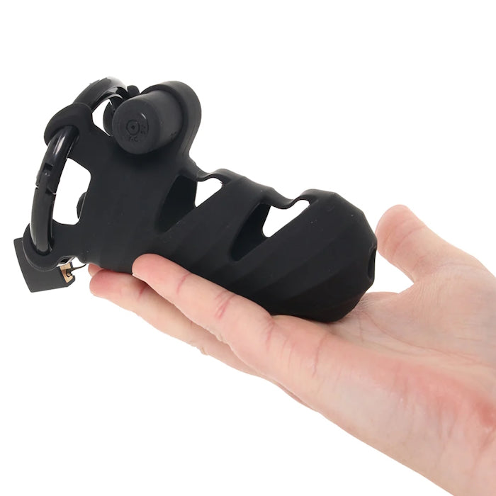 FANTASY C-RINGZ COCK BLOCKER WITH ASS-GASM PLUG  - BLACK