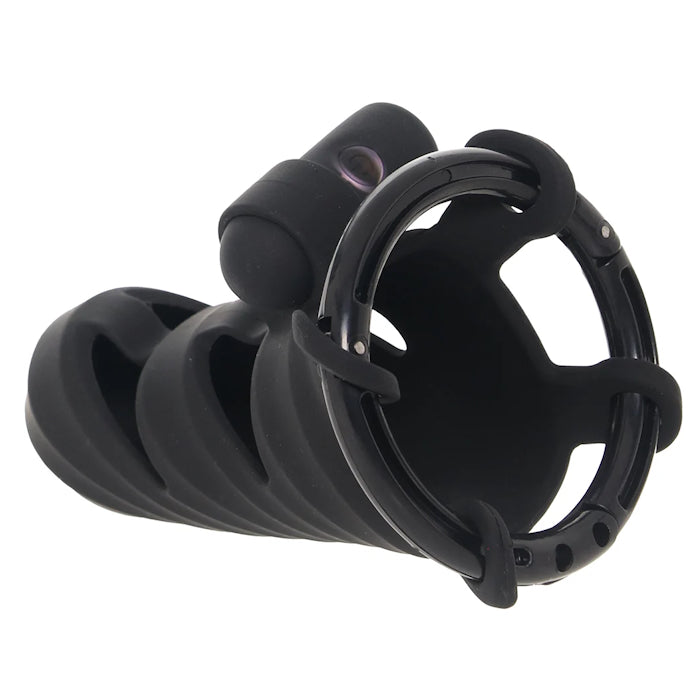 FANTASY C-RINGZ COCK BLOCKER WITH ASS-GASM PLUG  - BLACK