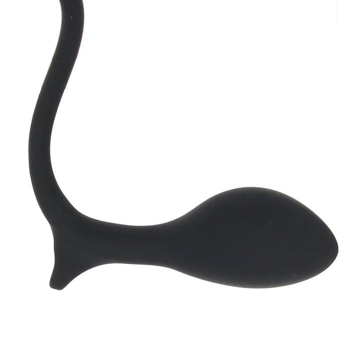 FANTASY C-RINGZ COCK BLOCKER WITH ASS-GASM PLUG  - BLACK