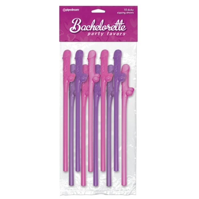 BP DICKY SIPPING STRAWS - 10 PCS(PINK / PURPLE) (Copy)