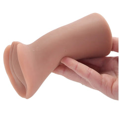 STROKER PUSSY 5.75" TAN PDX EXTREME WET SLIPPERY SLIT