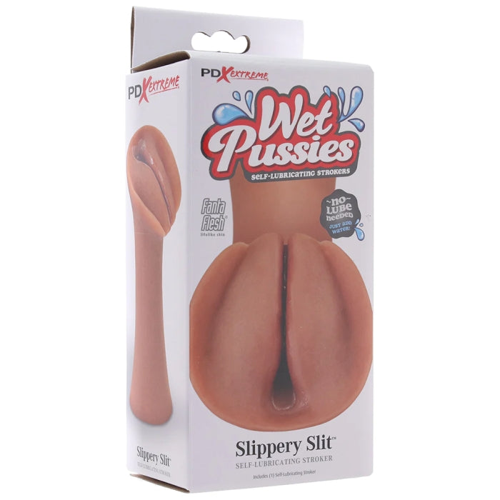 STROKER PUSSY 5.75" TAN PDX EXTREME WET SLIPPERY SLIT