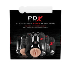 PDX ELITE VIBRATING STROKER DISPLAY - VANILLA