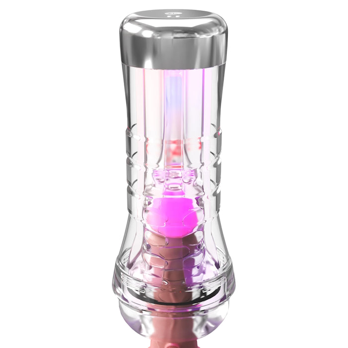 VIEWTUBE SEE-THRU EZ-GRIP LED STROKER XXL - CLEAR