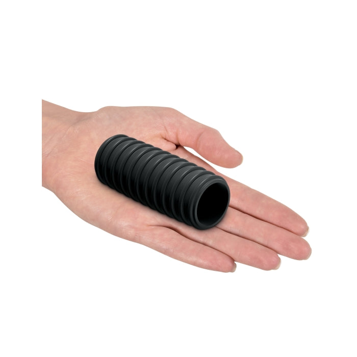 SIR RICHARD'S CONTROL RIBBED ERECTION ENHANCER - BLACK