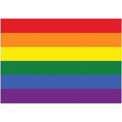 PRIDE RAINBOW FLAG W/STICK (12 IN x 18 IN) - SML