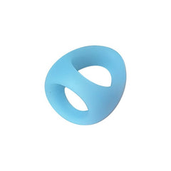 RAPTURE WATERDROP GLO COCK & BALL RING - BLUE RASPBERRY