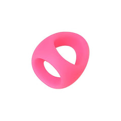 RAPTURE WATERDROP GLO COCK & BALL RING - PINK COTTON