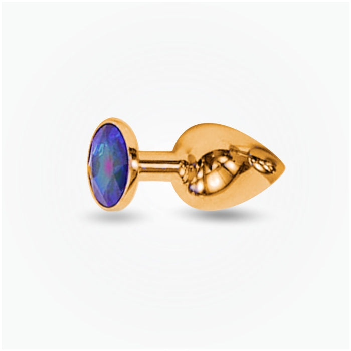 BUTT PLUG GOLD CHROME 3.25" THE RELUXER W/ SHIMMER