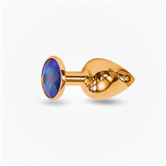 BUTT PLUG GOLD CHROME 3.25" THE RELUXER W/ SHIMMER