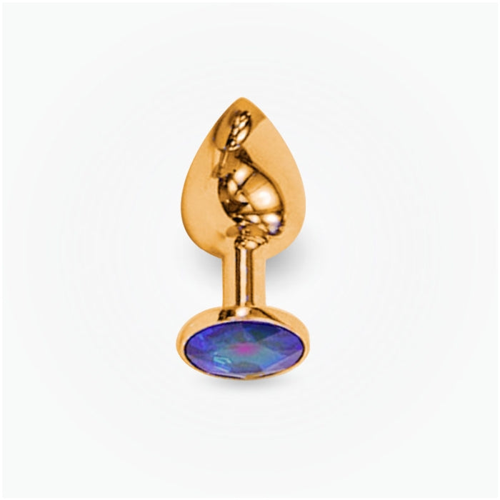 BUTT PLUG GOLD CHROME 3.25" THE RELUXER W/ SHIMMER