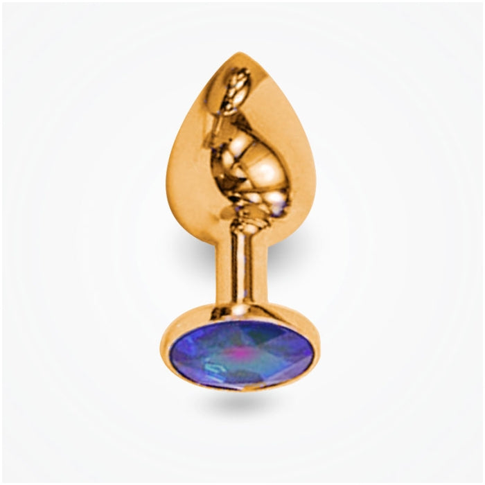 BUTT PLUG GOLD CHROME 3.75" THE RELUXER W/ SHIMMER