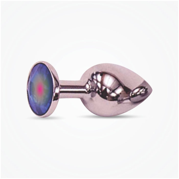 BUTT PLUG STEEL 4.75" THE RELUXER W/ SHIMMER