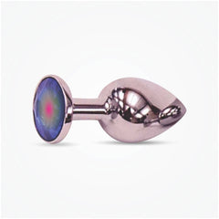 BUTT PLUG STEEL 4.75" THE RELUXER W/ SHIMMER