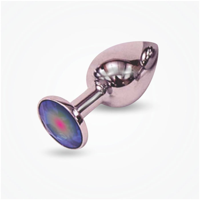 BUTT PLUG STEEL 4.75" THE RELUXER W/ SHIMMER