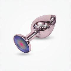 BUTT PLUG STEEL 4.75" THE RELUXER W/ SHIMMER