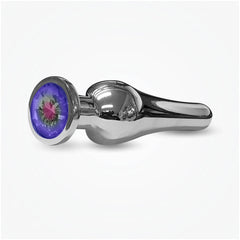 BUTT PLUG TALL STEEL 5" THE RELUXER W/ SHIMMER JEWELS