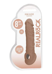RealRock Realistic Penis Sleeve – 8" / 20 cm – Tan