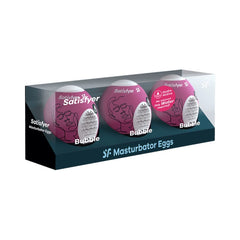 MASTURBATOR EGG PURPLE 3ER SET BUBBLE