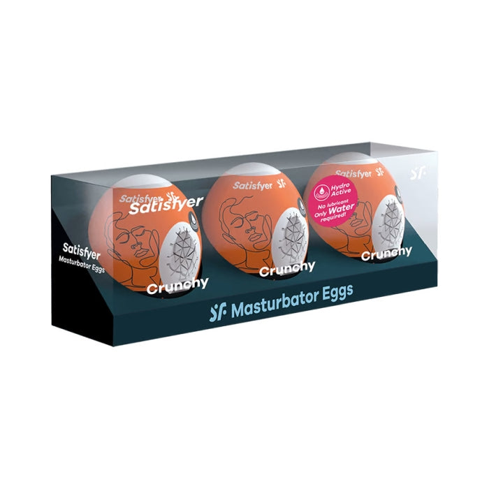 MASTURBATOR EGG ORANGE 3ER SET CRUNCHY