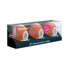 MASTURBATOR EGG ORANGE 3ER SET CRUNCHY