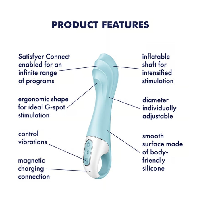 AIR PUMP VIBRATOR 5+ - BLUE