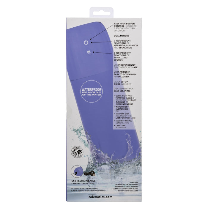 CALEXOTICS CONNECT STROKER WITH VIBE AND SUCTION - PURPLE