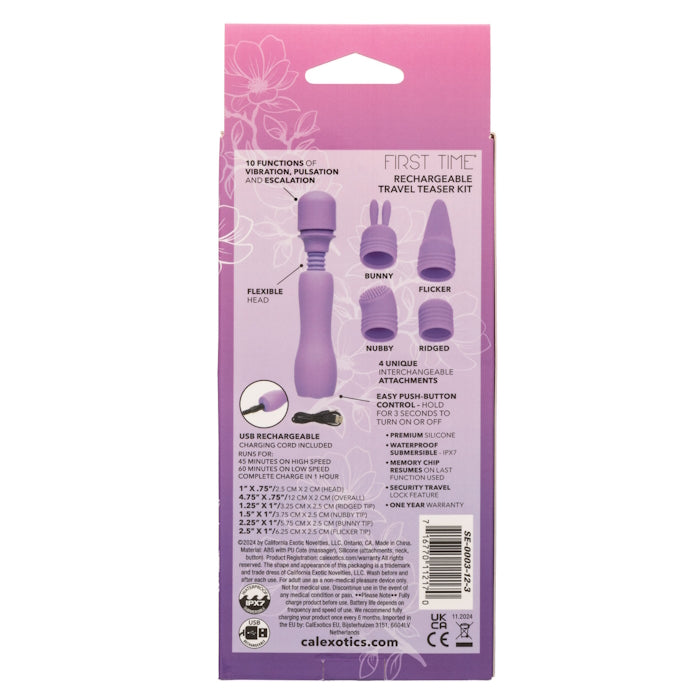 FIRST TIME RECHARGEABLE TRAVEL TEASER KIT - PURPLE