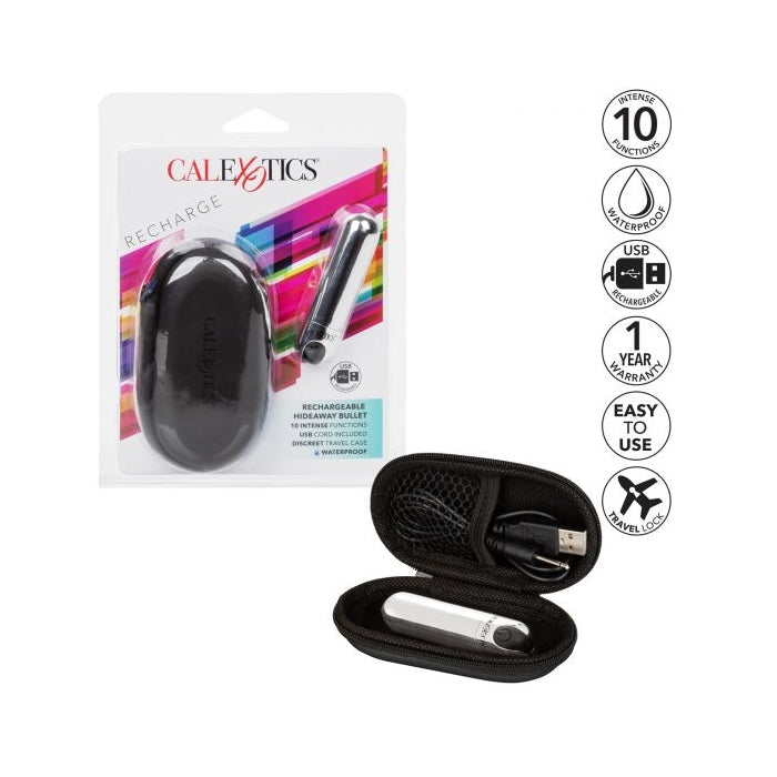 RECHARGEABLE HIDEAWAY BULLET - SILVER