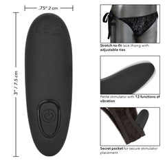 REMOTE CONTROL LACE THONG SET TOY LINGERIE