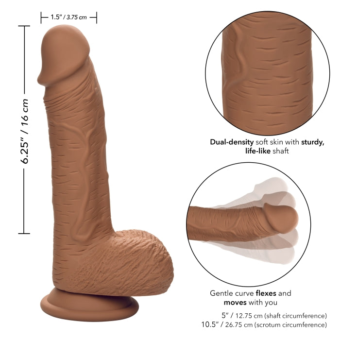 DUAL DENSITY SILICONE STUD 6.25" - BROWN