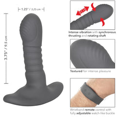 ANAL PROBE BLK ECLIPSE WRISTBAND REMOTE THRUSTING ROTA