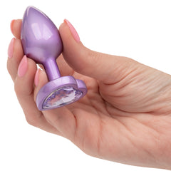JEWEL SMALL AMETHYST HEART PLUG - PURPLE