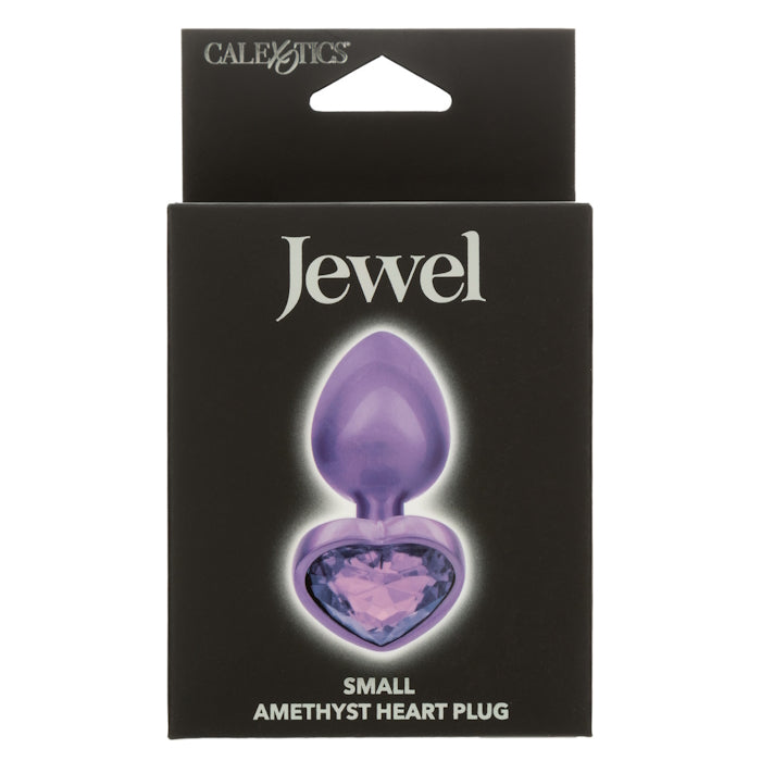 JEWEL SMALL AMETHYST HEART PLUG - PURPLE