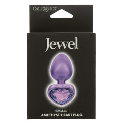JEWEL SMALL AMETHYST HEART PLUG - PURPLE
