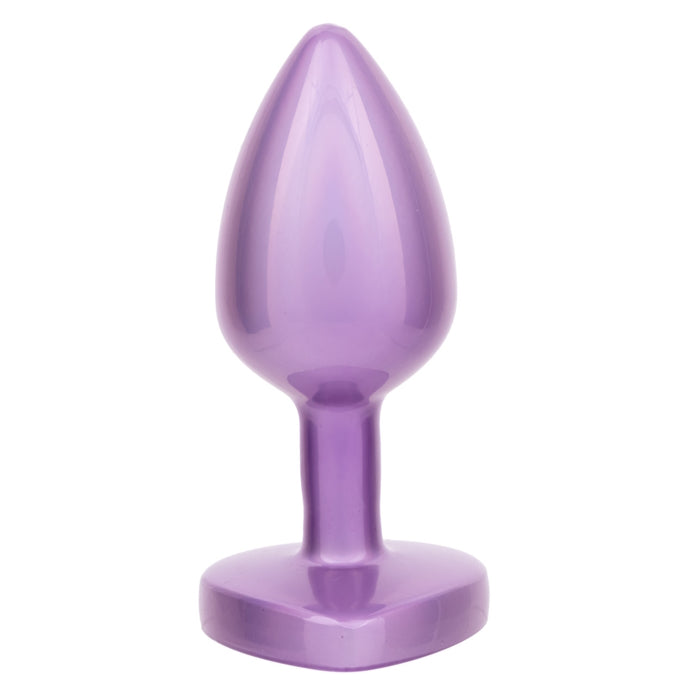 JEWEL SMALL AMETHYST HEART PLUG - PURPLE