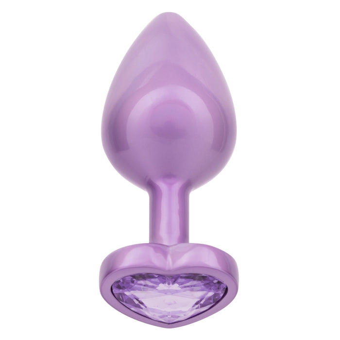 JEWEL LARGE AMETHYST HEART PLUG - PURPLE