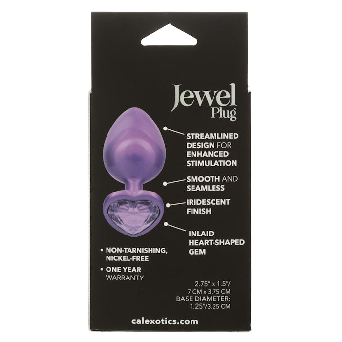 JEWEL LARGE AMETHYST HEART PLUG - PURPLE