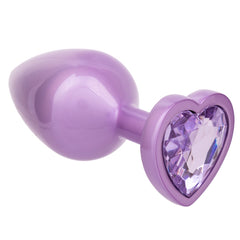 JEWEL LARGE AMETHYST HEART PLUG - PURPLE