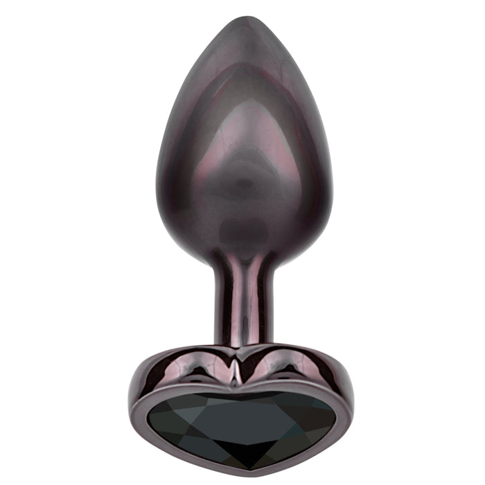 JEWEL SMALL DIAMOND HEART PLUG - BLACK
