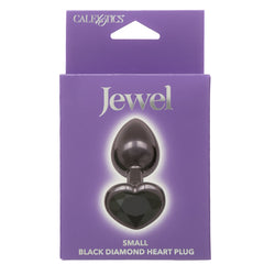JEWEL SMALL DIAMOND HEART PLUG - BLACK