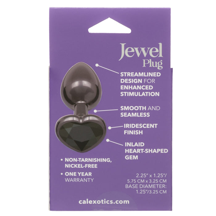 JEWEL SMALL DIAMOND HEART PLUG - BLACK