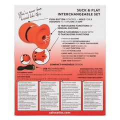 FRENCH KISS SUCK & PLAY 12X INTERCHANGEABLE SET - RED