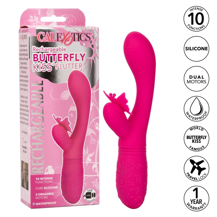 RECHARGEABLE BUTTERFLY KISS FLUTTER - PINK